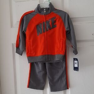 Nike Youth Orange and Gray Athletic Set